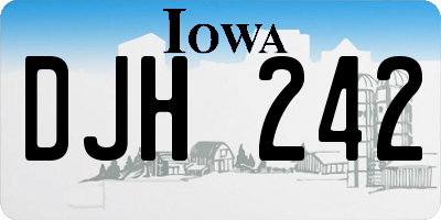 IA license plate DJH242