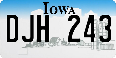 IA license plate DJH243