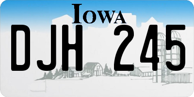 IA license plate DJH245