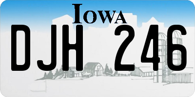 IA license plate DJH246