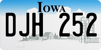 IA license plate DJH252