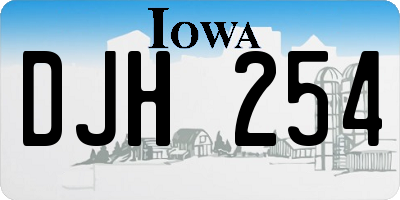IA license plate DJH254