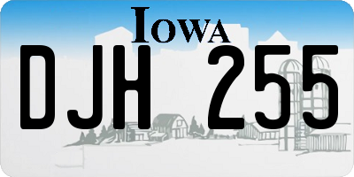 IA license plate DJH255