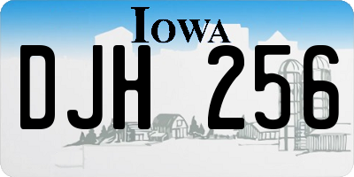 IA license plate DJH256