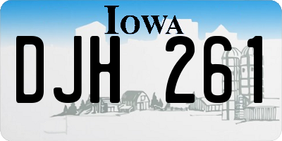 IA license plate DJH261