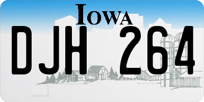 IA license plate DJH264