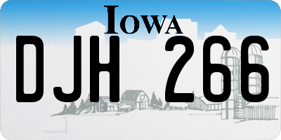 IA license plate DJH266