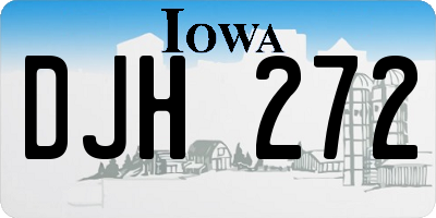 IA license plate DJH272