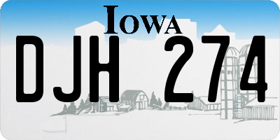 IA license plate DJH274