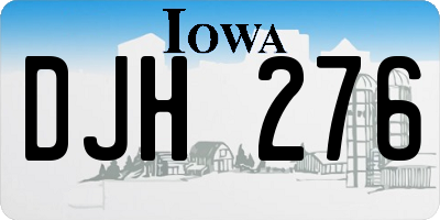 IA license plate DJH276