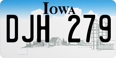 IA license plate DJH279