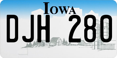 IA license plate DJH280