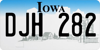 IA license plate DJH282