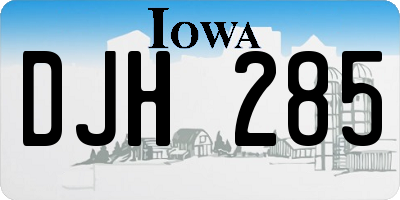 IA license plate DJH285