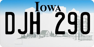 IA license plate DJH290