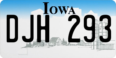 IA license plate DJH293