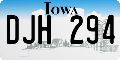 IA license plate DJH294