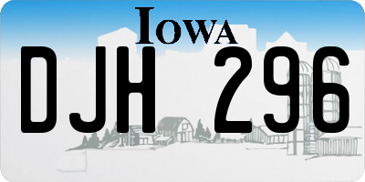 IA license plate DJH296