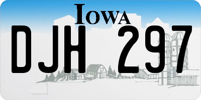 IA license plate DJH297