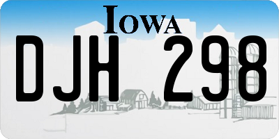 IA license plate DJH298