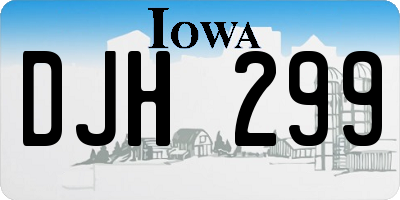 IA license plate DJH299