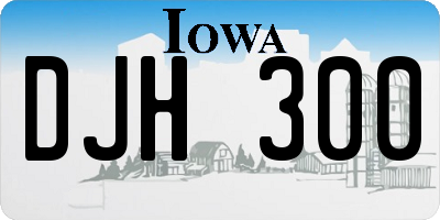 IA license plate DJH300