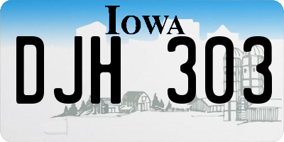 IA license plate DJH303