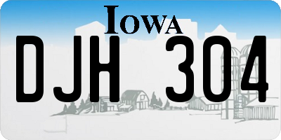 IA license plate DJH304