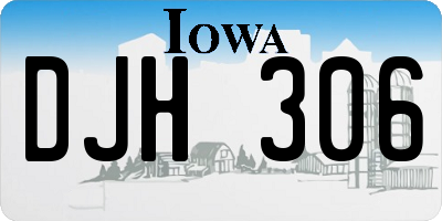 IA license plate DJH306