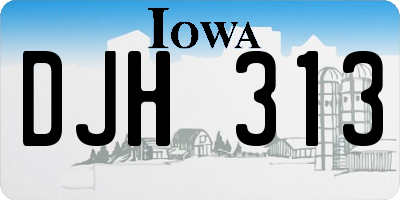 IA license plate DJH313