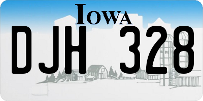 IA license plate DJH328