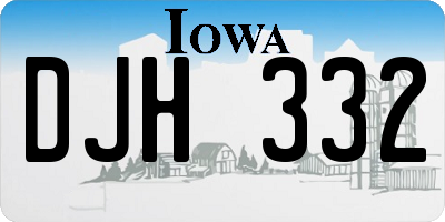 IA license plate DJH332