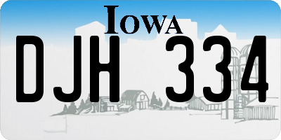 IA license plate DJH334