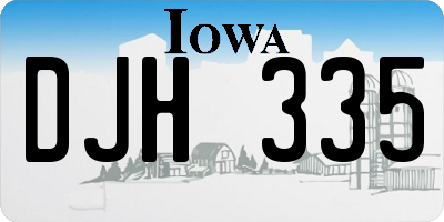 IA license plate DJH335