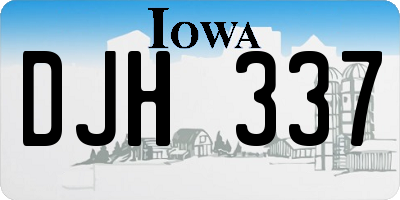 IA license plate DJH337