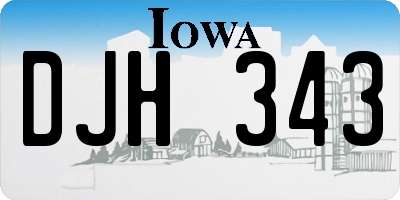 IA license plate DJH343