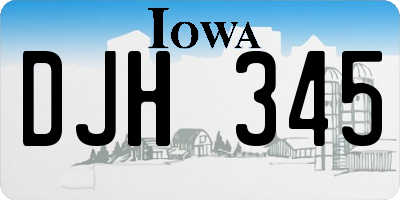 IA license plate DJH345