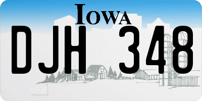 IA license plate DJH348