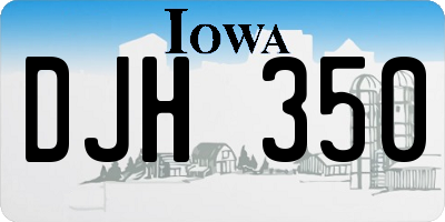 IA license plate DJH350