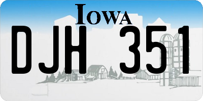 IA license plate DJH351