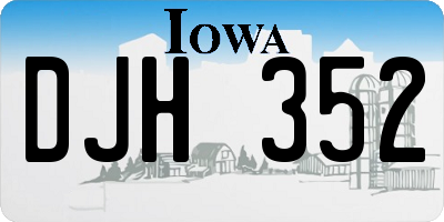 IA license plate DJH352