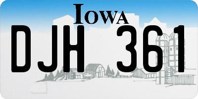 IA license plate DJH361