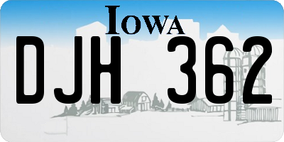 IA license plate DJH362