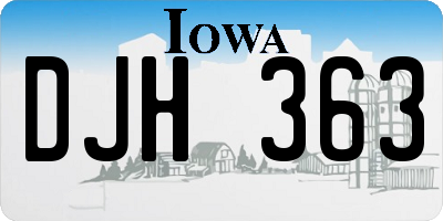 IA license plate DJH363