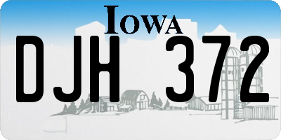 IA license plate DJH372