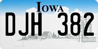 IA license plate DJH382