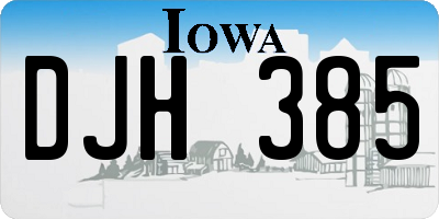 IA license plate DJH385