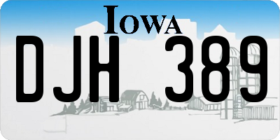 IA license plate DJH389