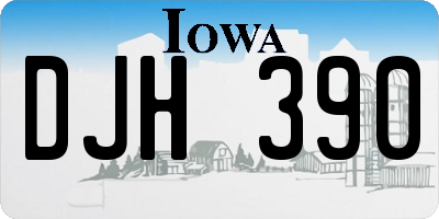 IA license plate DJH390