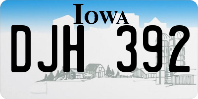 IA license plate DJH392